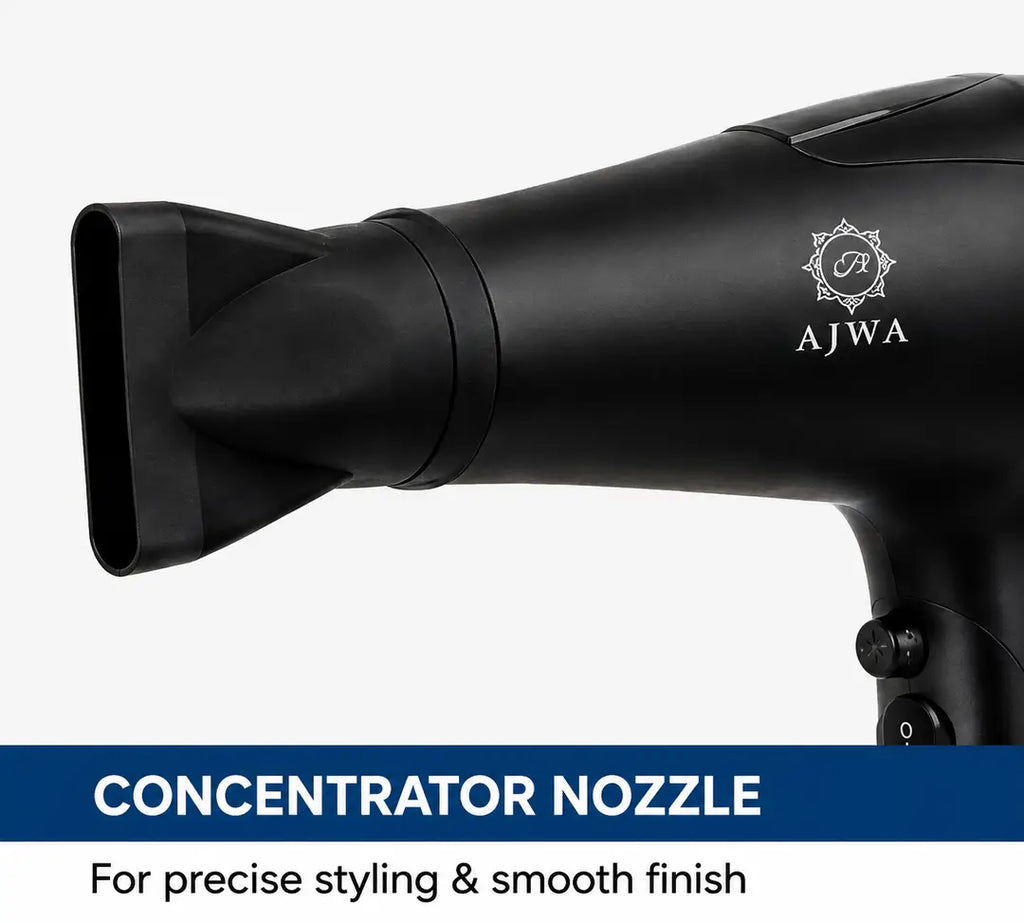AJWA Professional Hair Dryer 2200W | Powerful Quick-Dry Hair Dryer with Negative Ion Care, Hot & Cold Air & Multi-Gear Settings