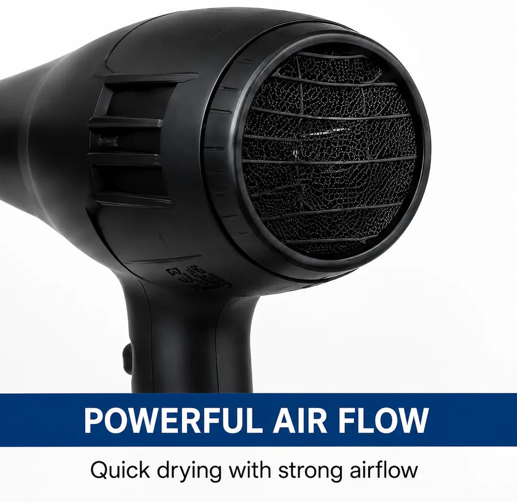 AJWA Professional Hair Dryer 2200W | Powerful Quick-Dry Hair Dryer with Negative Ion Care, Hot & Cold Air & Multi-Gear Settings