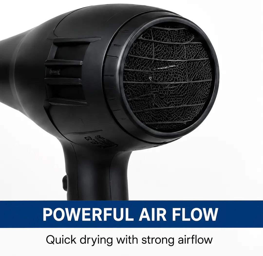 AJWA Professional Hair Dryer 2200W | Powerful Quick-Dry Hair Dryer with Negative Ion Care, Hot & Cold Air & Multi-Gear Settings