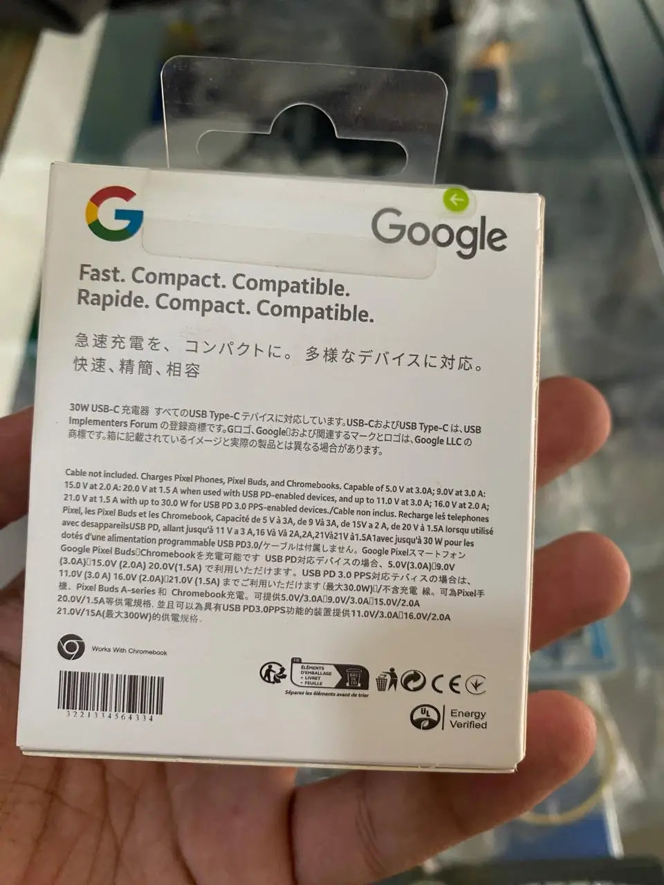Google 30W USB-C Fast Charger (Original) – PD 3.0 Fast Charging Adapter