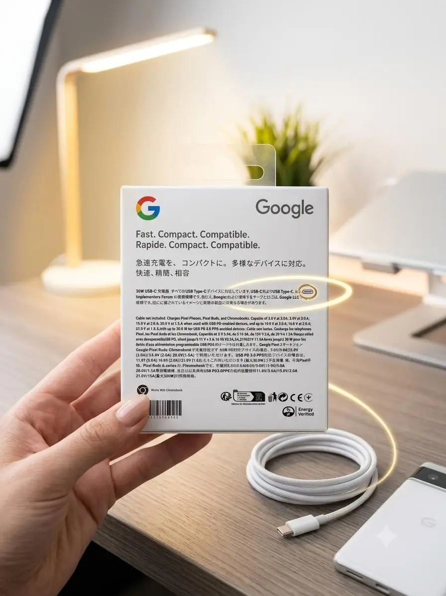 Google 30W USB-C Fast Charger (Original) – PD 3.0 Fast Charging Adapter