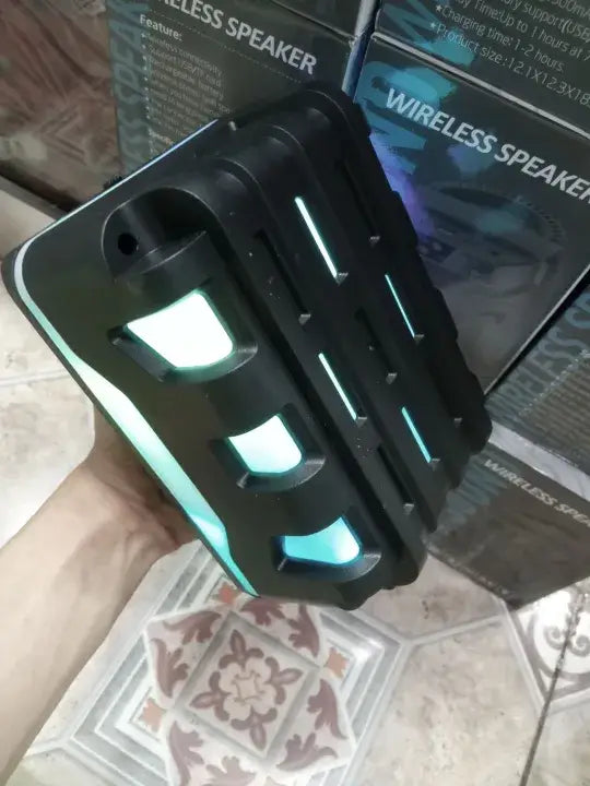 Kts-1722 Small Portable Speaker | RGB Light Speaker | Bass Sound |Bluetooth | USB/TF Card