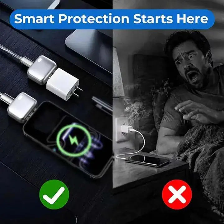 140W Smart Auto Stop Charging Adapter, Automatic Separator AI Full-Charge Disconnector and Overcharge Protection USB Adapter, Universal Overcharge Protection for Smartphone, Tablet, Laptop, Battery Care Power Splitter