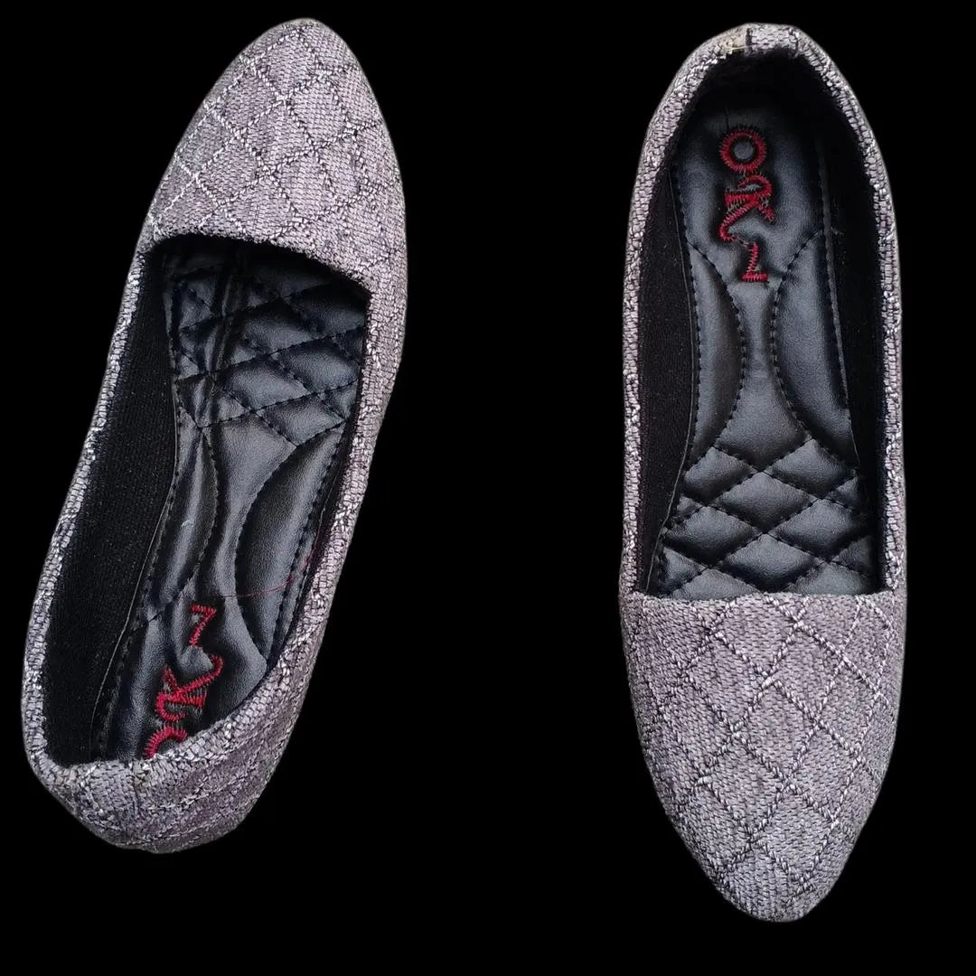 Grey Synthetic Leather Women's Fancy Pumps