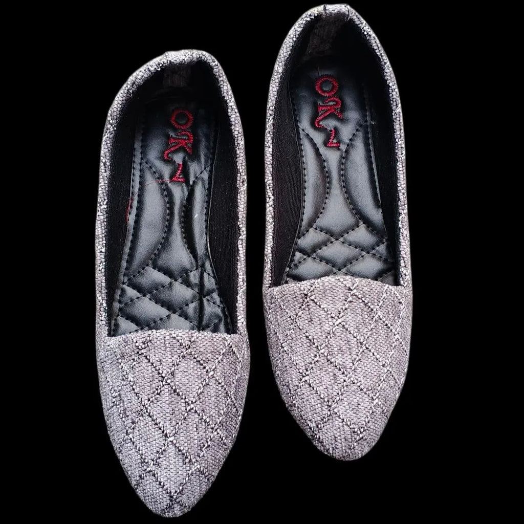 Grey Synthetic Leather Women's Fancy Pumps