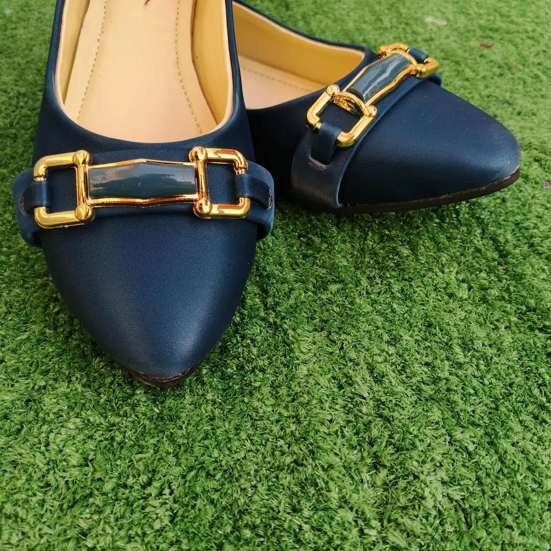 Women Synthetic Leather Blue Fancy Pumps Size 6-10