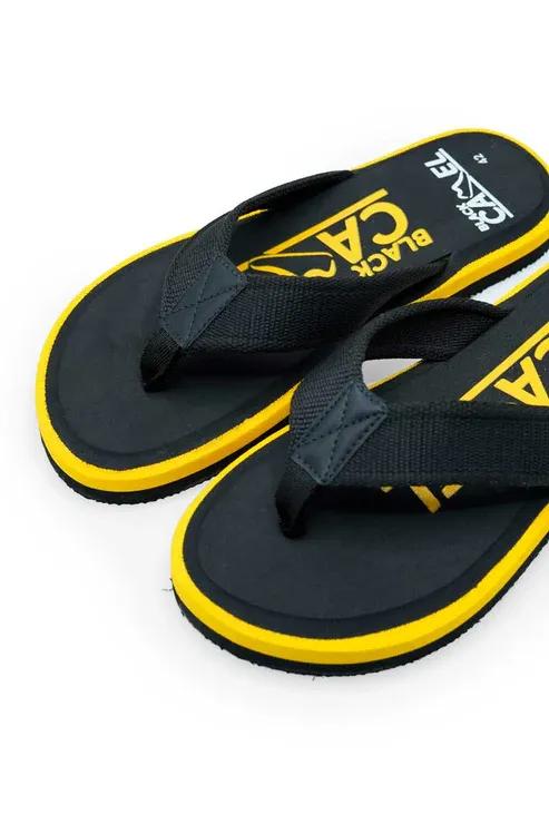 Men Black Yellow EVA Flip Flops Summer Casual