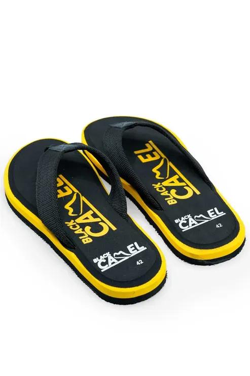 Men Black Yellow EVA Flip Flops Summer Casual