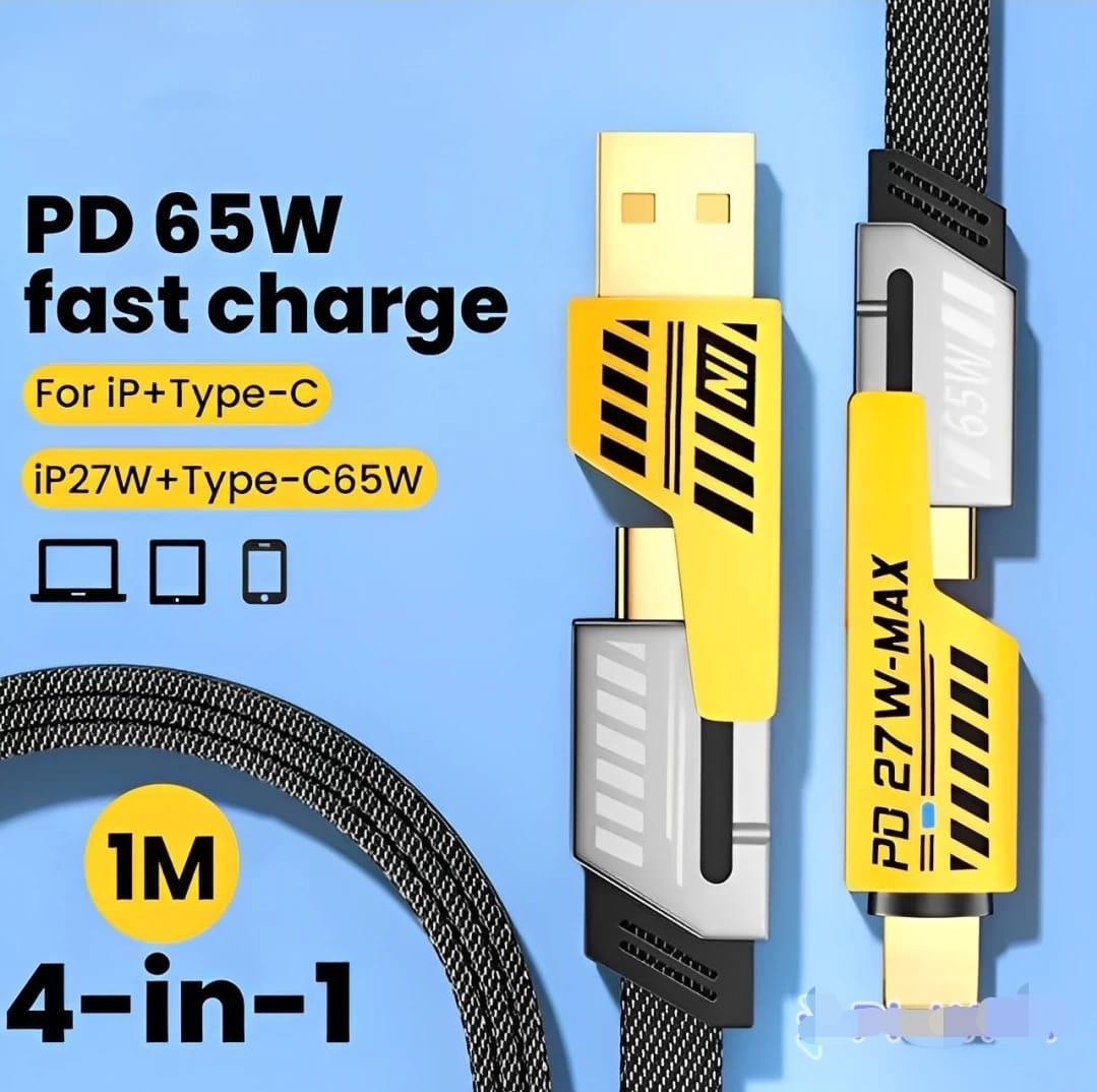 Fast Charging Cable 65W Type-C Golden TPE Braided