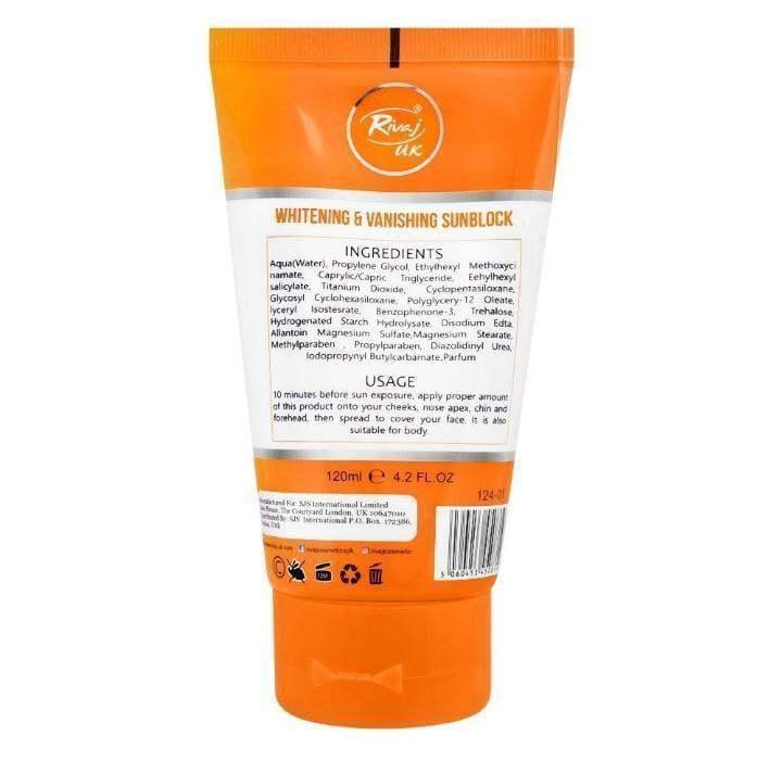 Rivaj UK Sunblock SPF 60 Water Resistant