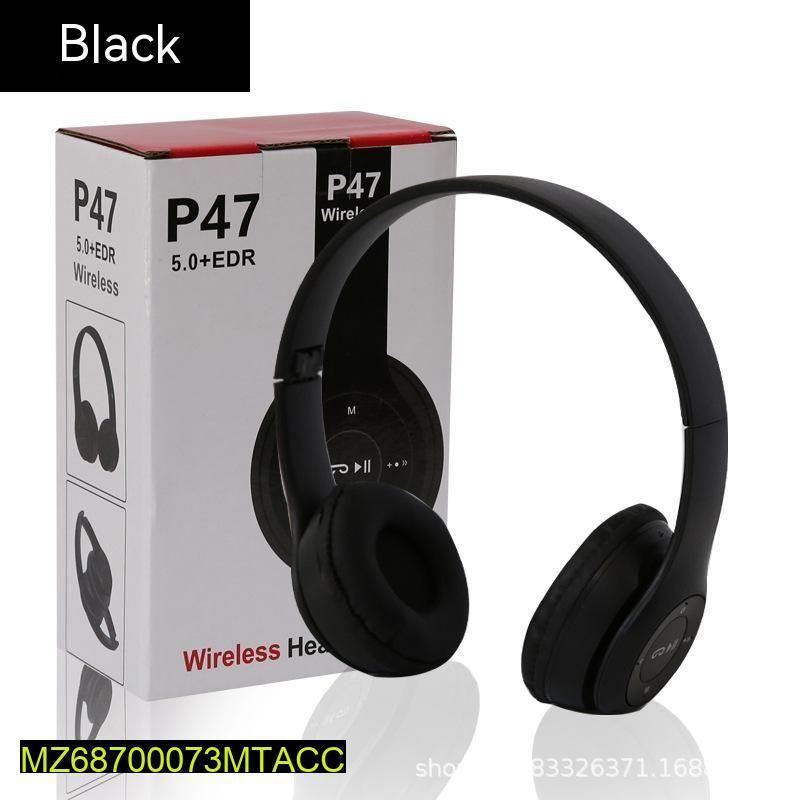 Wireless Stereo Headphones Black Active Noise Cancellation