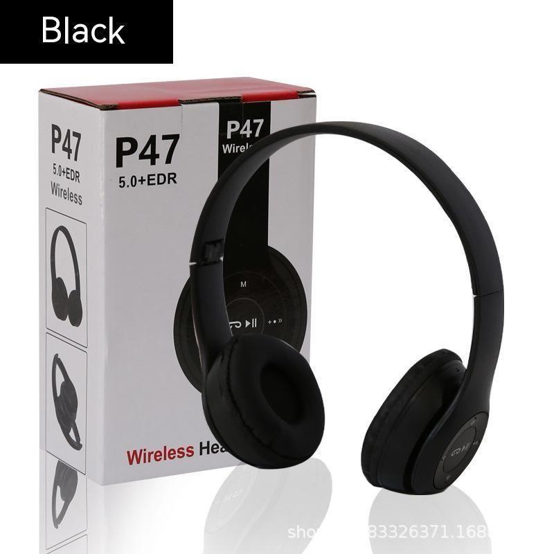 Wireless Stereo Headphones Black Active Noise Cancellation