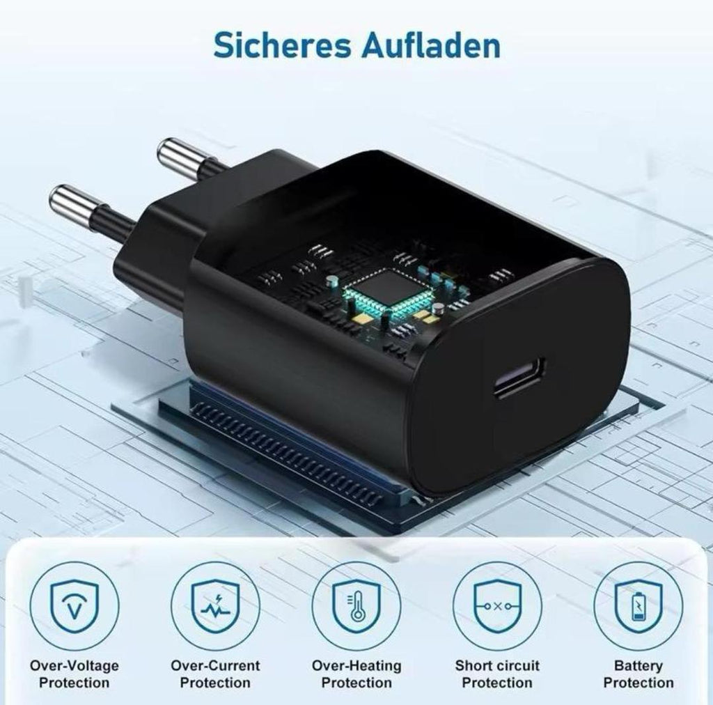 Samsung 25W PD USB-C Charger Black White