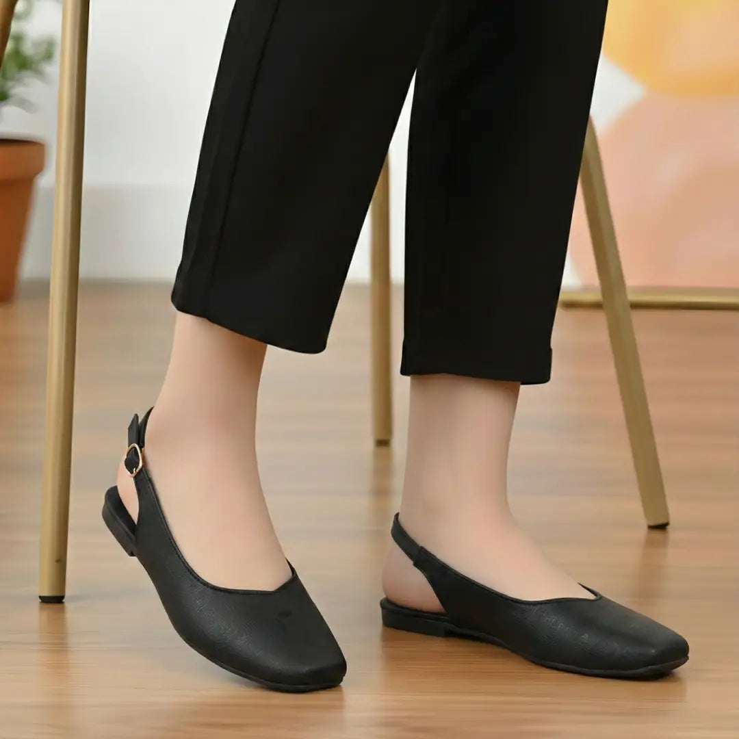 Slingback Shoes - 046 - Black