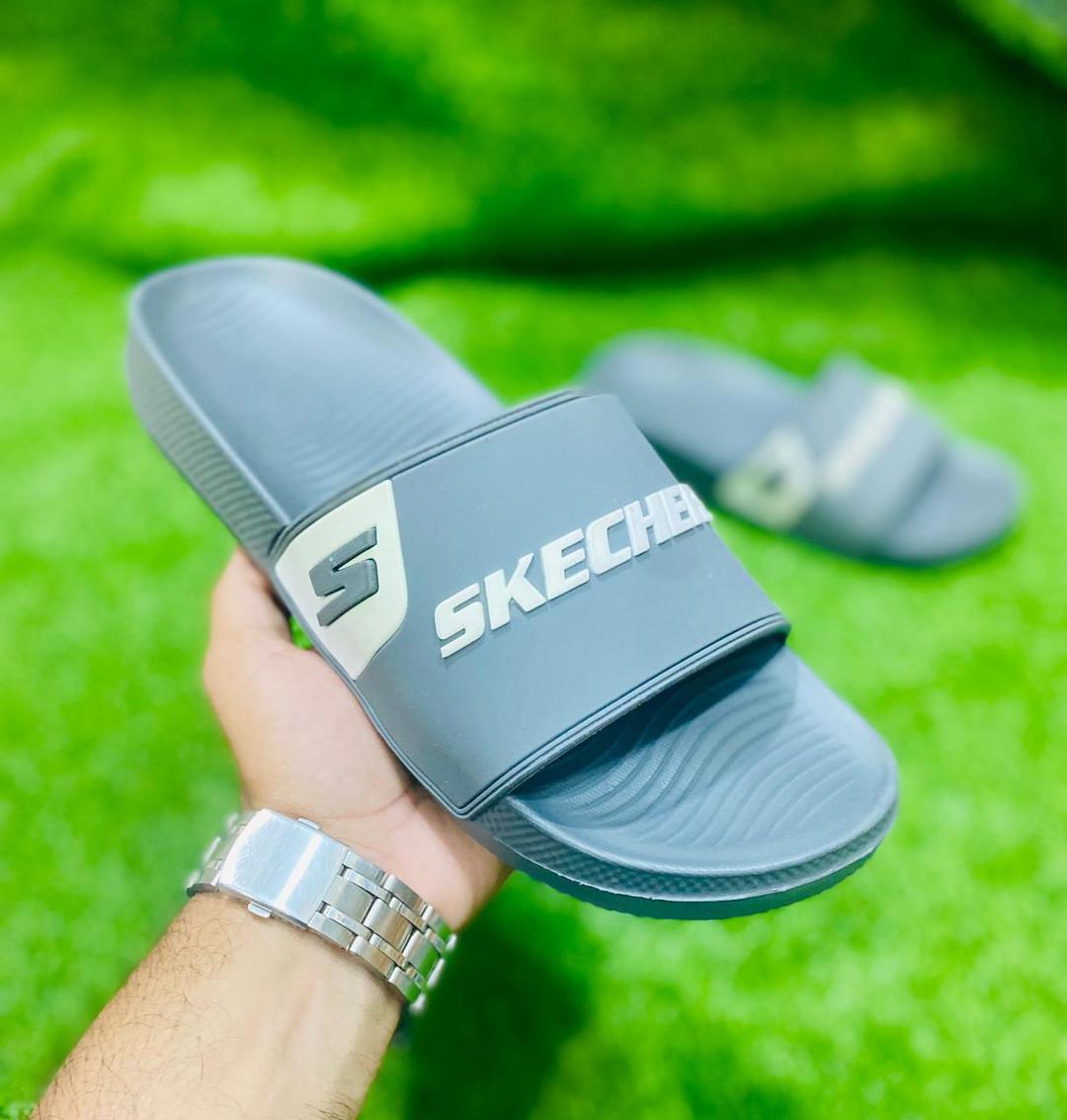 Men's Grey Rubber Slide Slippers Casual Home Office Wear