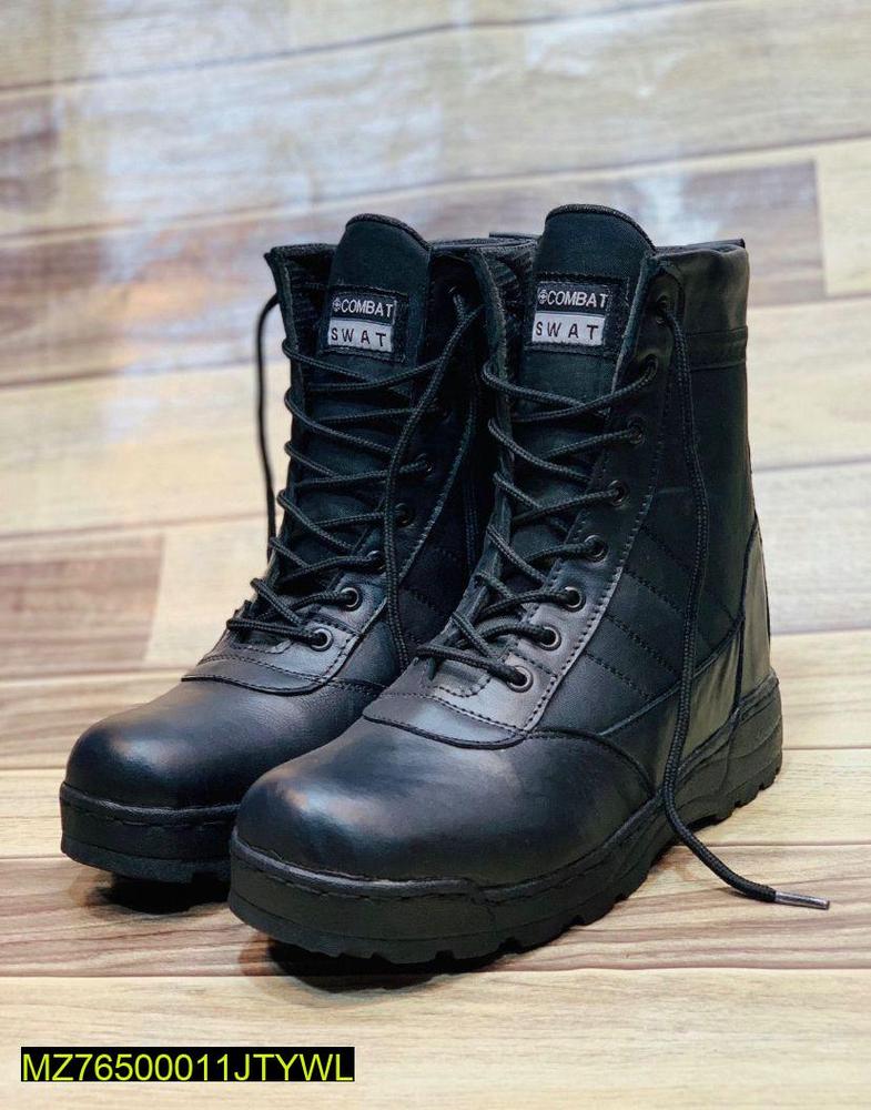 Black Combat Boots for Men - Stylish & Durable