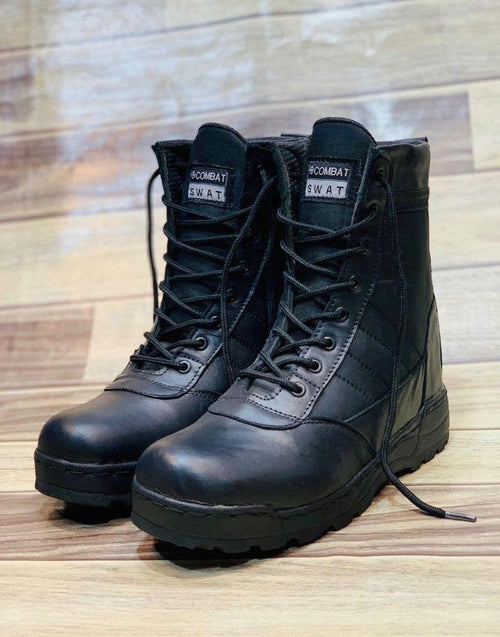 Black Combat Boots for Men - Stylish & Durable
