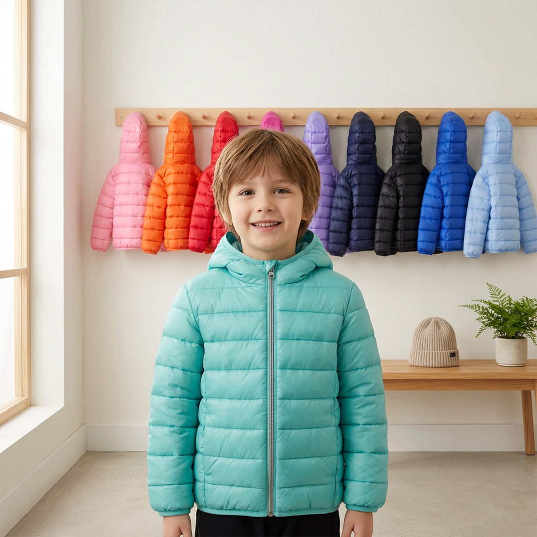 Light Down Cotton Puffer Jacket for Boys Girls 10 Colors